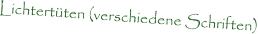 Lichtertten (verschiedene Schriften)